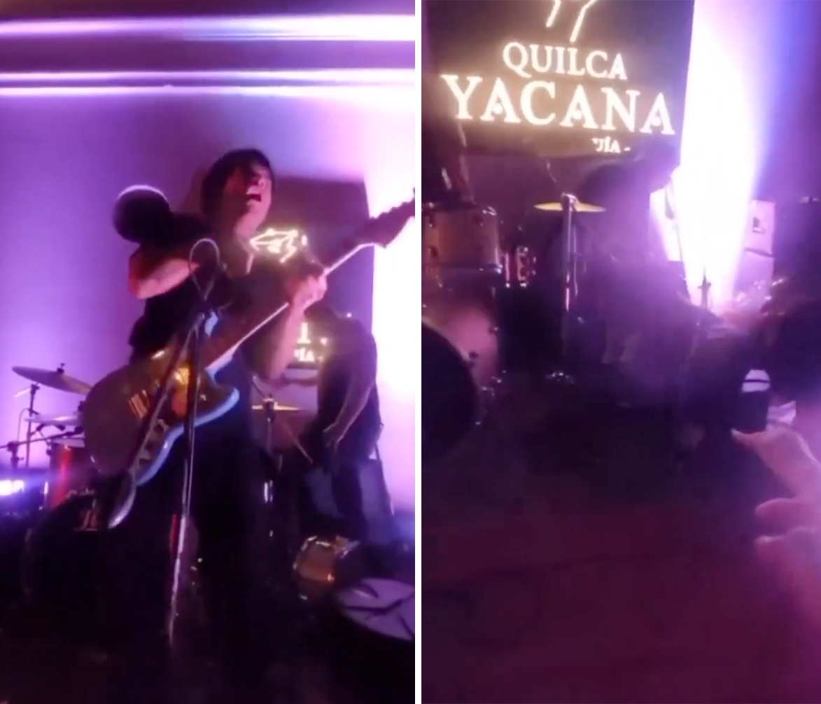 페루 록 가수, 공연 중 마이크 감전 사고 모습 SNS 확산