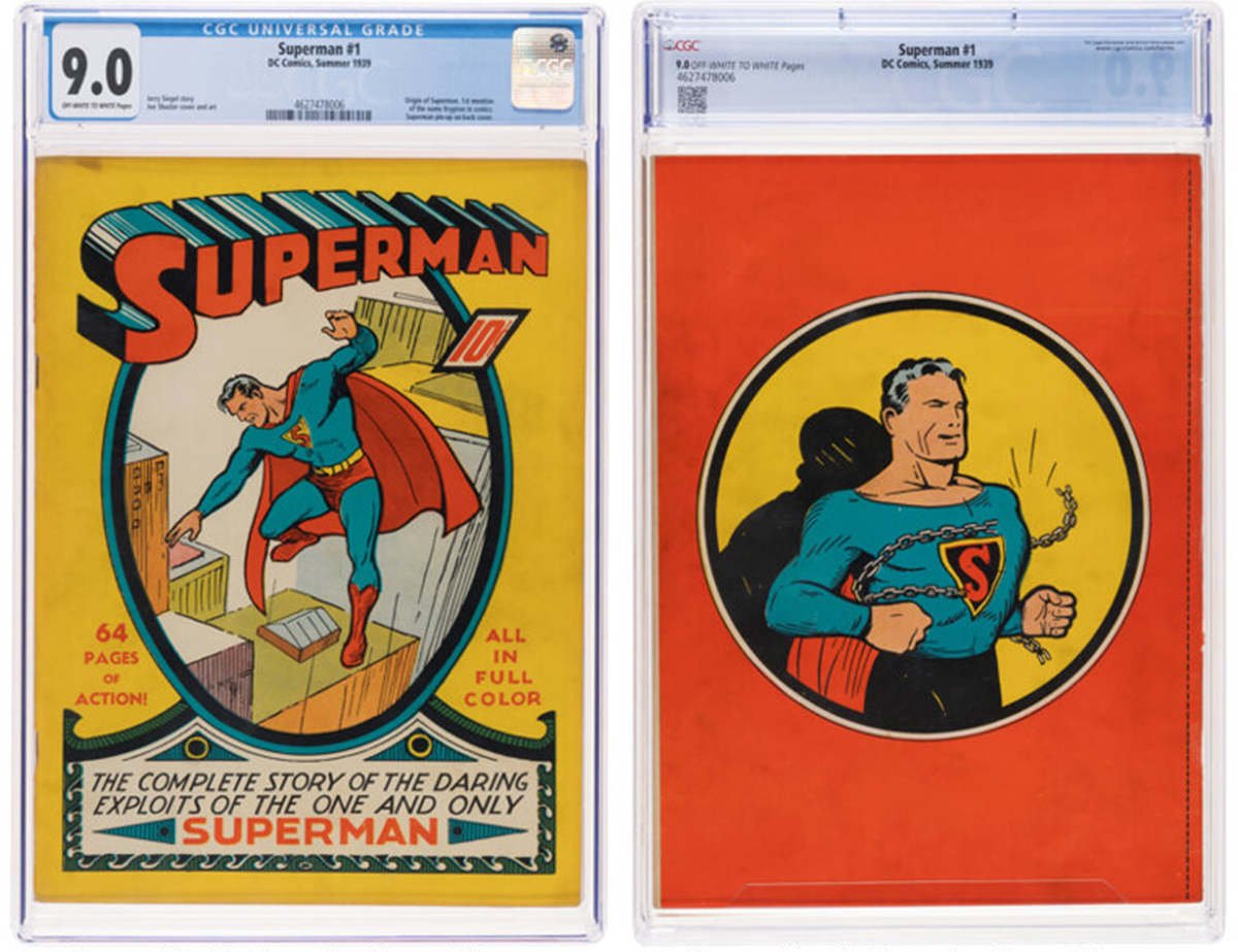 DC코믹스 ‘슈퍼맨 #1’ 초판 130억 원에 낙찰··· 역대 최고가 만화책 기록 경신