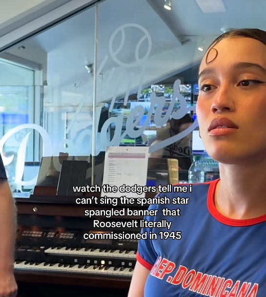 네자, 다저스 경기서 미국 국가 스페인어 제창…구단 지침 거부 논란